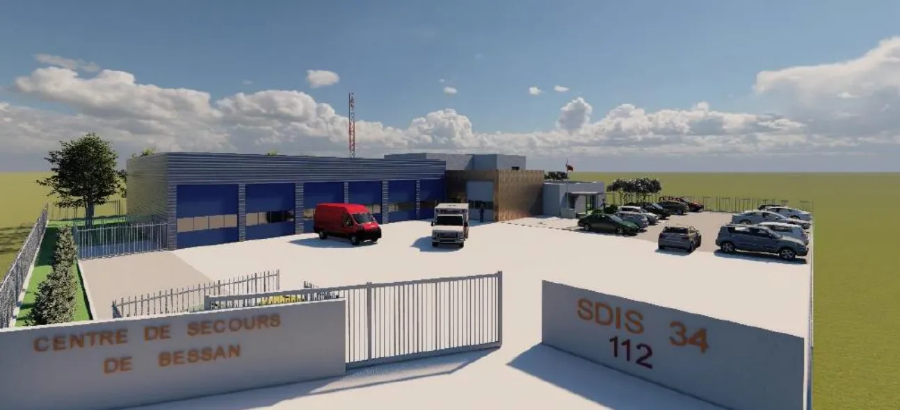 Centre de secours du SDIS 34 | Bessan (34) - Logo