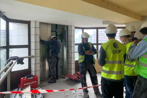 Visite de chantier de déconstruction de la résidence GLUCK