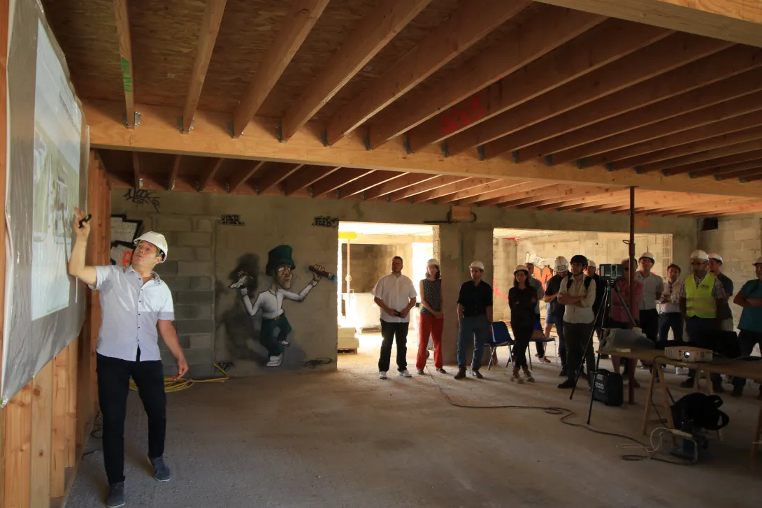 Visite du bâtiment INSPIRE, Rénovation BEPOS à Castelnau (34)