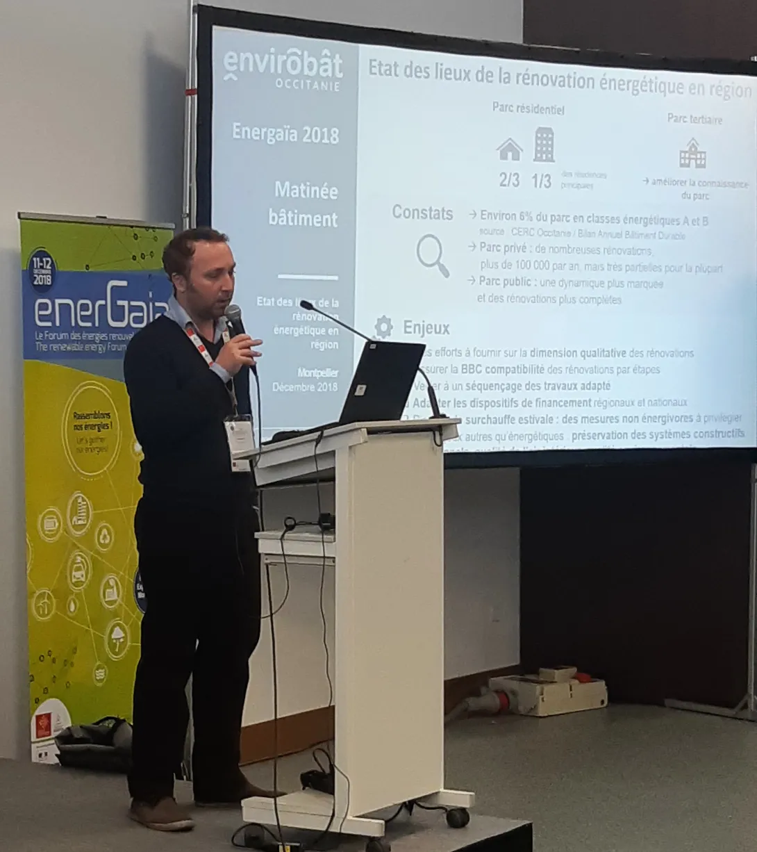 Jonathan Kuhry, Envirobat Occitanie, présente l'état des lieux de la rénovation énergétique en région 