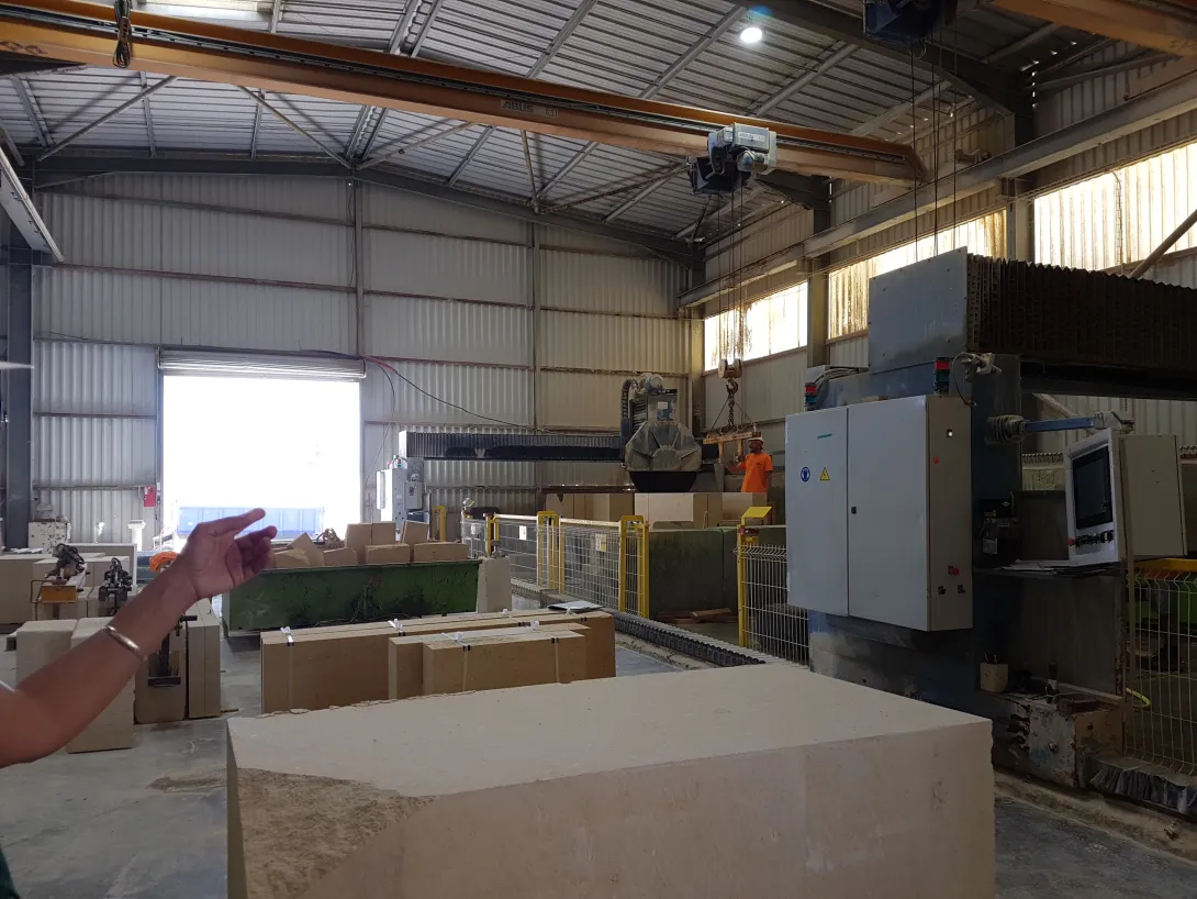 Carrière Proroch : hall de découpe  