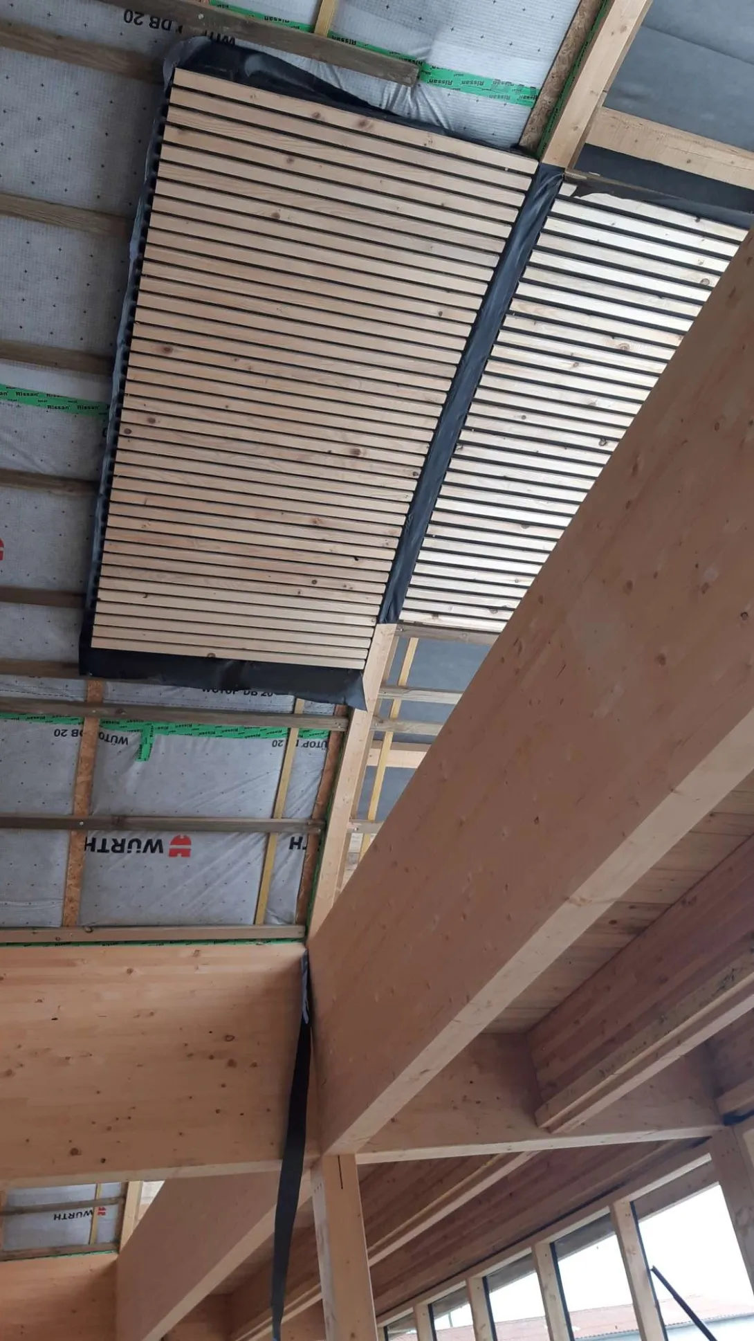 Le bois sera visible en sous-face des voûtes