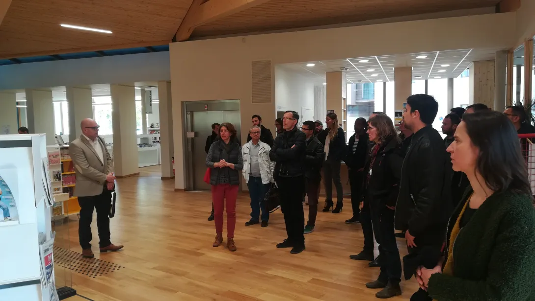 Visite de la médiathèque Confluence de Lodève (34)