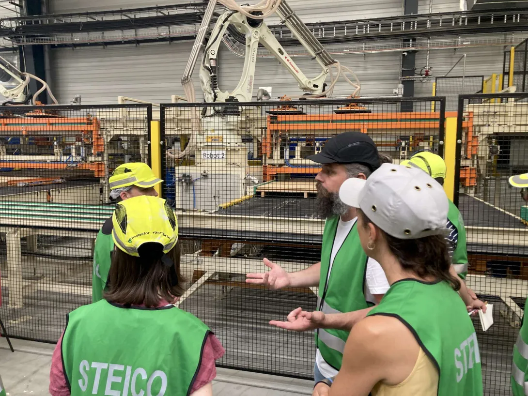 Usine Steico - La ligne de production des isolants rigides