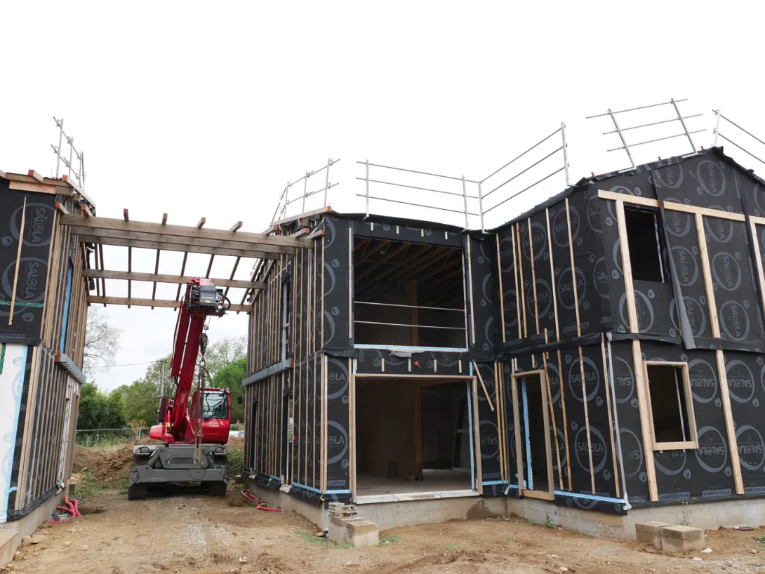 Détail architectural du chantier