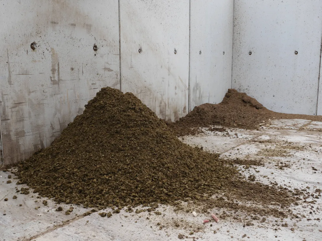 Matière organique extraite suite à la digestion de déchets agricoles par le méthaniseur