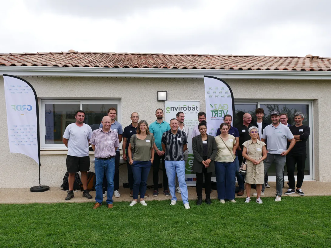 Groupe d'adhérent.es présent.es lors de la visite d'unité BIOMETHAGRI34 à Florensac