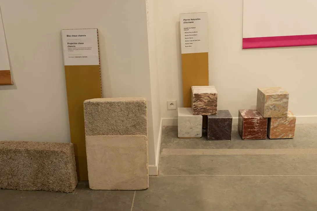 Bloc de chaud chanvre et pierre naturelles d'Occitanie