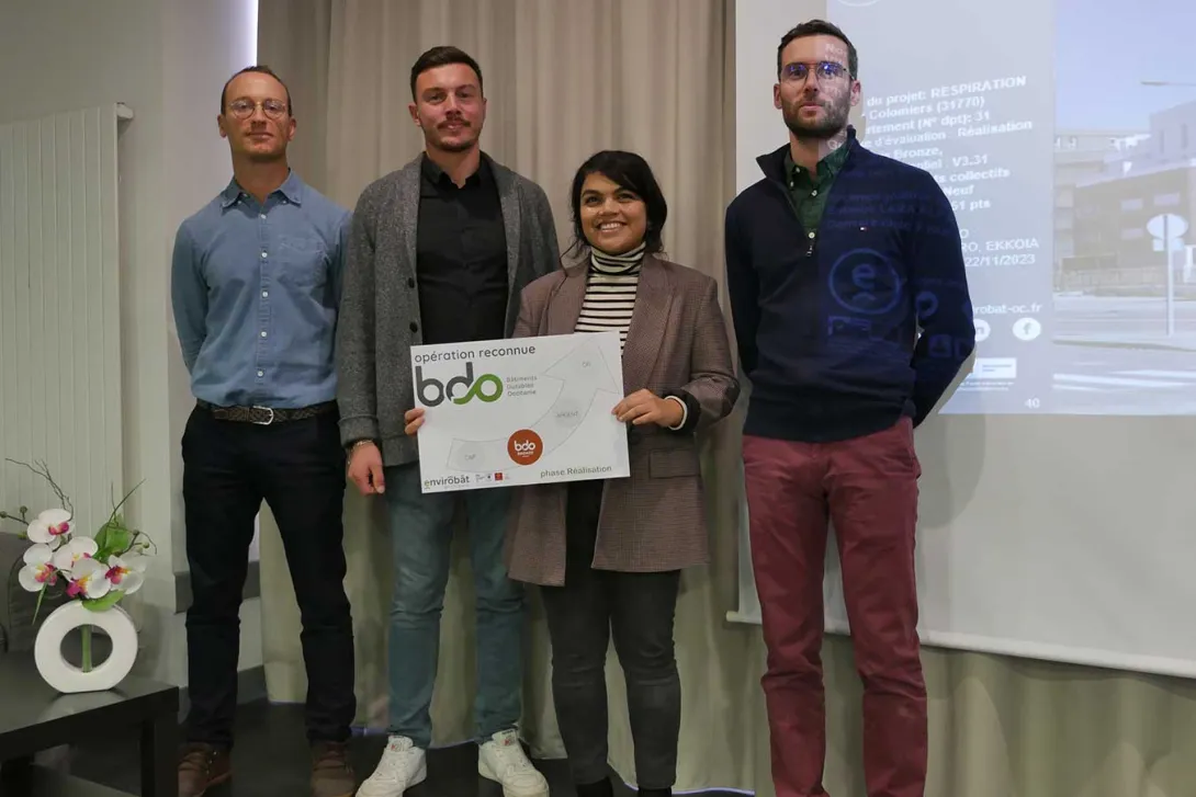 Projet 3 : résidence Respiration à Colomiers, validé en niveau bronze en phase réalisation