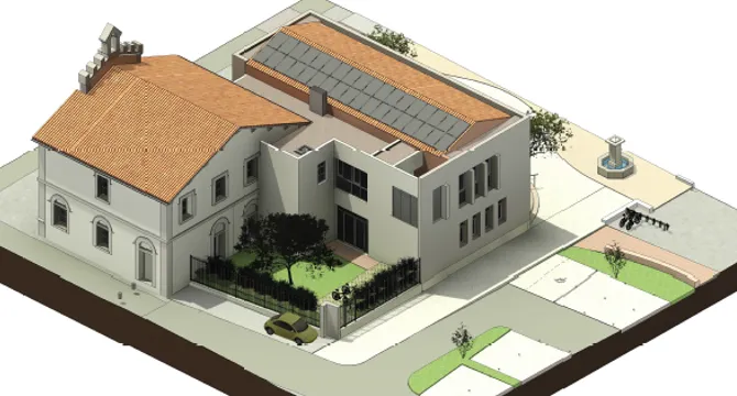 Axonométrie - vue sud-est / nord-est 