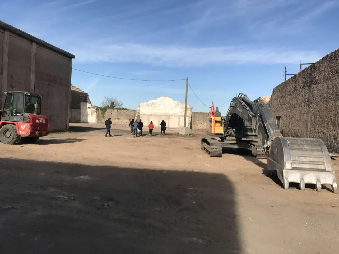 zone de création du nouveau parking